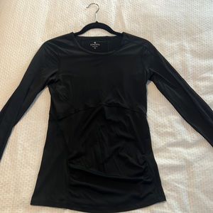 Athleta black run top
